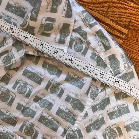 New Mens Camp Collar Camera Shirt - Picture 5 of 5